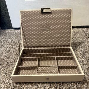The Container Store Cream and Brown Jewelry‎ Organizer